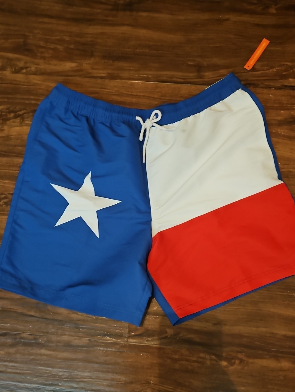 Magellan Men's Colorblock Star Swim Trunks - Blue/White/Red
